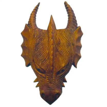 Schutzdrache klein aus Holz Wandschmuck Wand Deko Drache geschnitztes Ornament