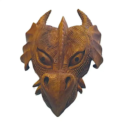 Schutzdrache klein aus Holz Wandschmuck Wand Deko Drache geschnitztes Ornament