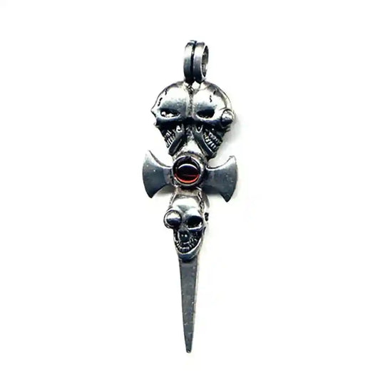 Schwert mit Totenkopf Anhänger Schmuck - Waffen -