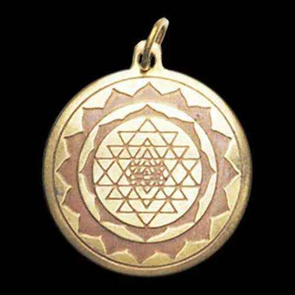 Shri Yantra Anhänger Schmuck - Yantra - 20x23mm - Firma Holzenplotz - Silberketten-Goldketten.de 