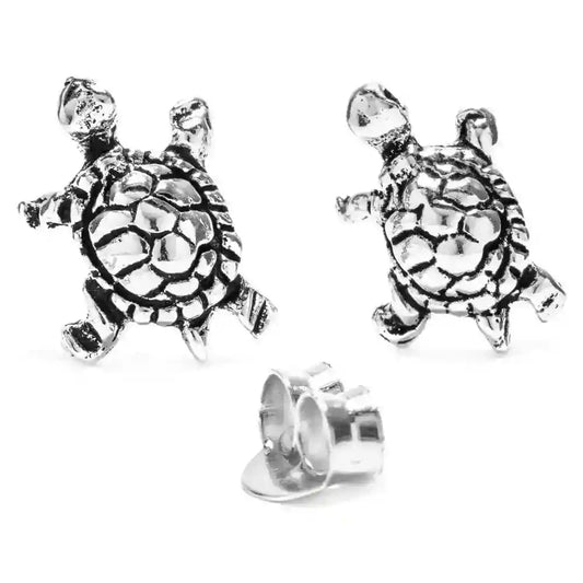 Silber Ohrstecker Schildkröte 925er Silber Schmuck - Firma Holzenplotz - Silberketten-Goldketten.de 