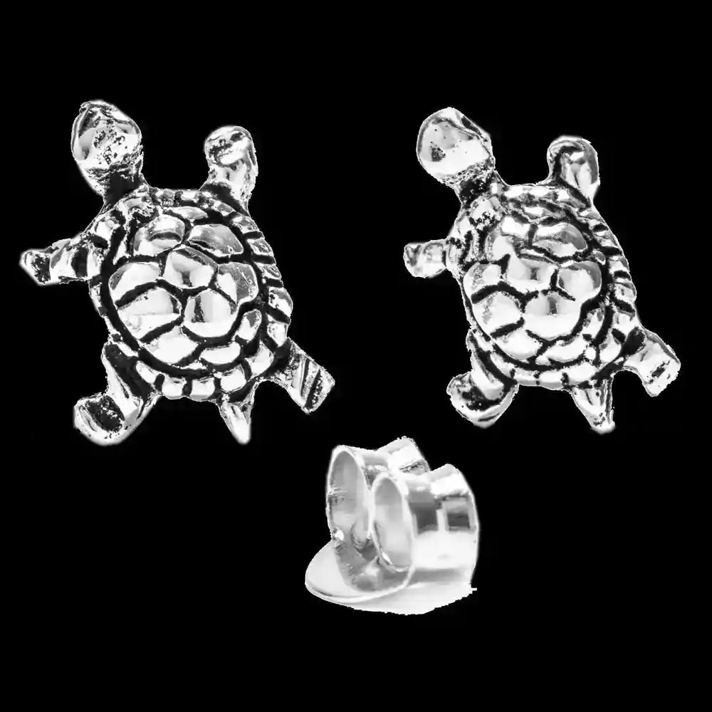 Silber Ohrstecker Schildkröte 925er Silber Schmuck - Firma Holzenplotz - Silberketten-Goldketten.de 