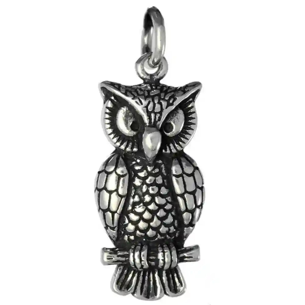 Silberanhänger Eule - Uhu 925er Silber  Schmuck - Vögel - 36x14mm