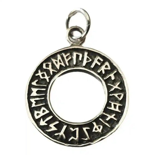 Silberanhänger Futhark Silber Wikinger Viking Schmuck Runen 22mm - Firma Holzenplotz - Silberketten-Goldketten.de 
