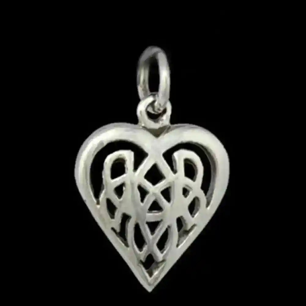 Silberanhänger Keltisches Herz Schmuck 925er Silber - Liebe - 21x14mm - Firma Holzenplotz - Silberketten-Goldketten.de 