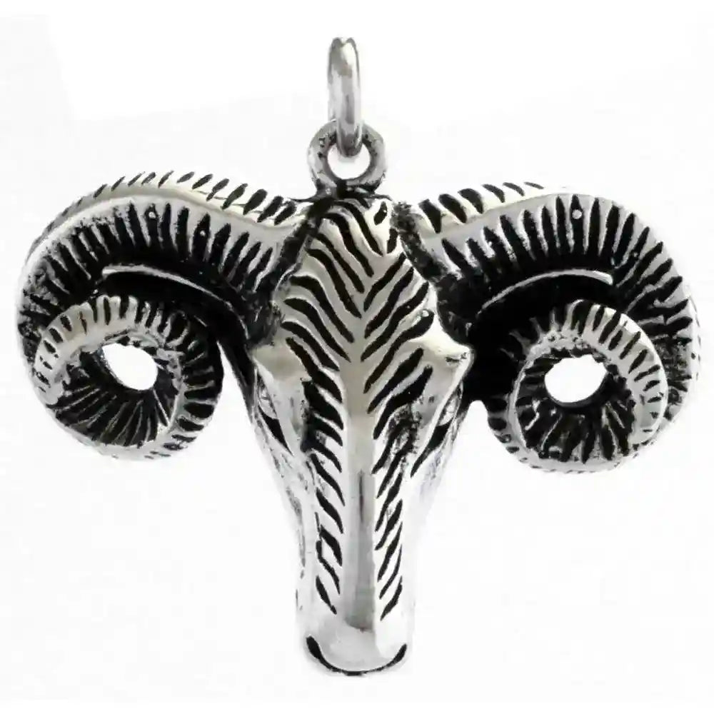 Silberanhänger Ram Widderkopf 925er Silber - Sonstige Tiere - 40x42mm  13mm dick