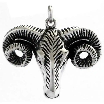 Silberanhänger Ram Widderkopf 925er Silber - Sonstige Tiere - 40x42mm  13mm dick
