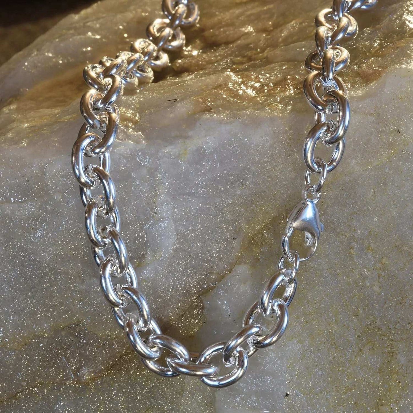 Silberkette Ankerkette Breite 9,1mm - 925 Silber