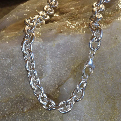 Silberkette Ankerkette Breite 9,1mm - 925 Silber