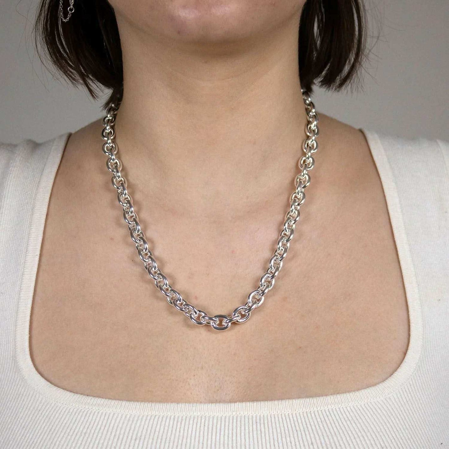 Silberkette Ankerkette Breite 9,1mm - 925 Silber