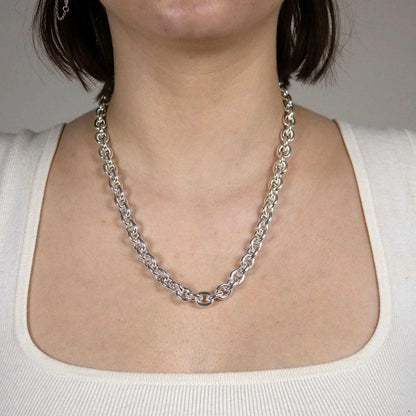 Silberkette Ankerkette Breite 9,1mm - 925 Silber