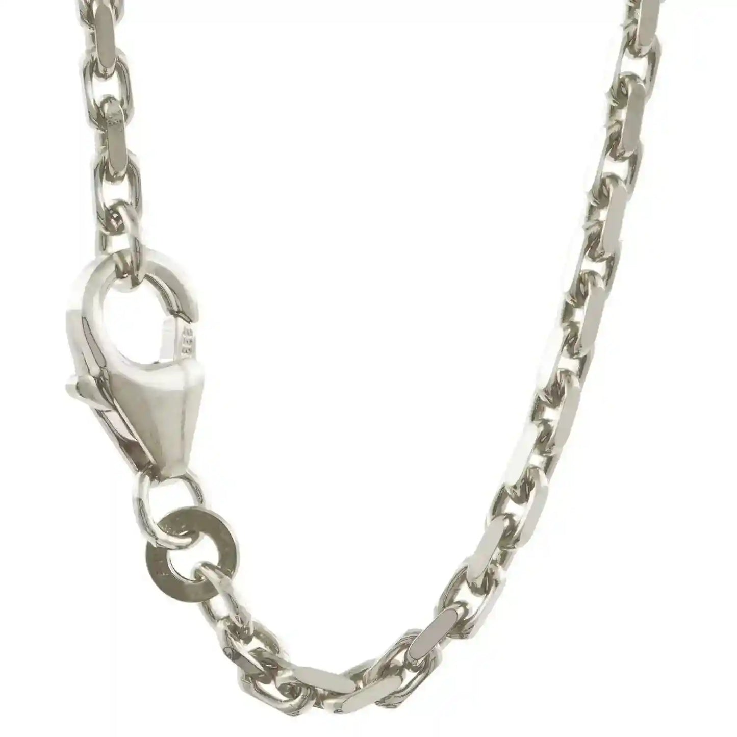Silberkette Ankerkette diamantiert Halskette 2,1 mm massiv 925 Silber