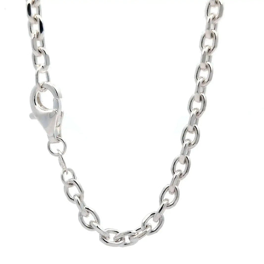 Silberkette Ankerkette diamantiert Halskette 3,0 mm massiv 925 Silber