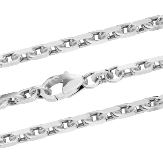 Silberkette Ankerkette diamantiert Halskette 3,1 mm massiv 925 Silber