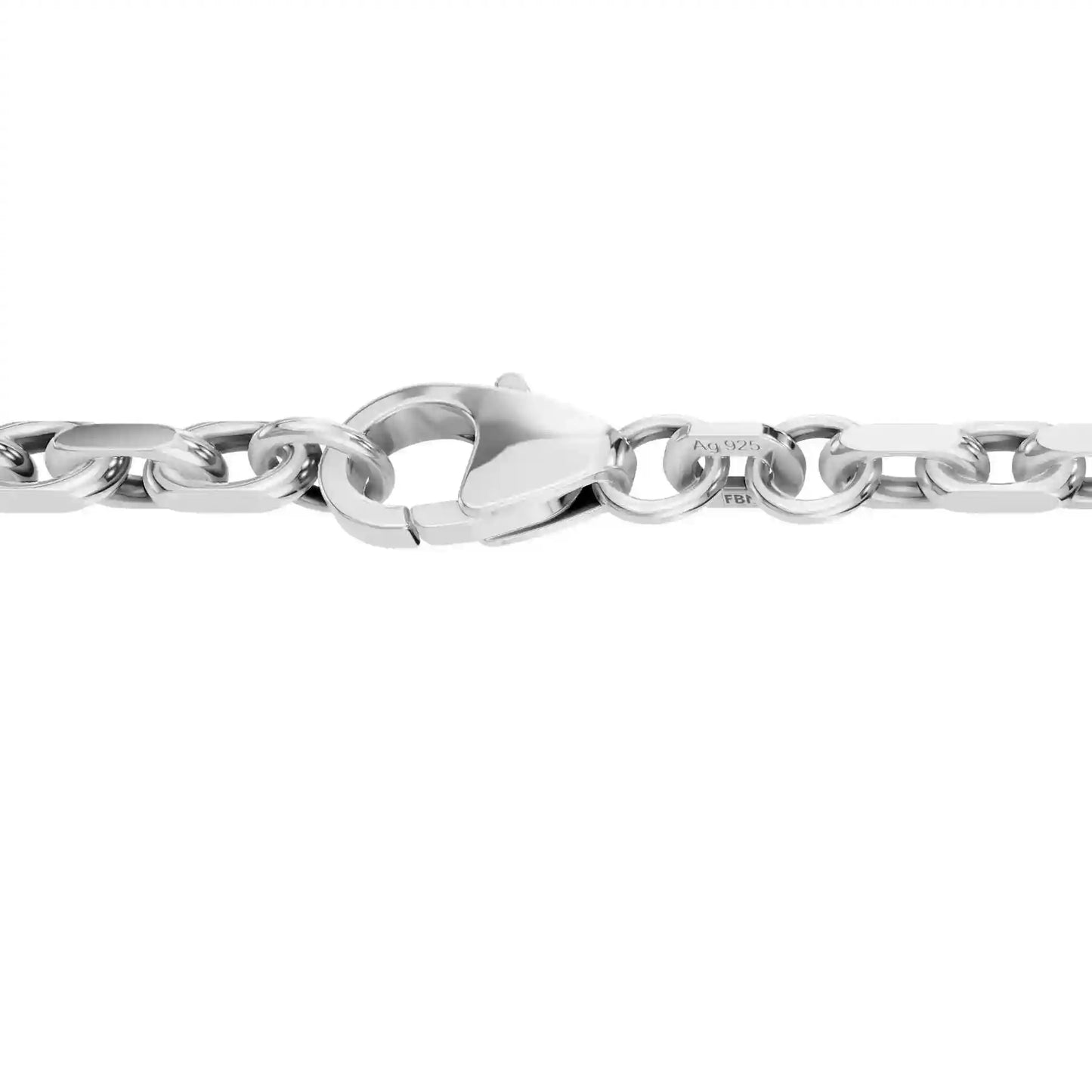 Silberkette Ankerkette diamantiert Halskette 3,1 mm massiv 925 Silber