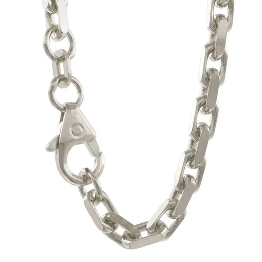 Silberkette Ankerkette diamantiert Halskette 4,0 mm massiv 925 Silber