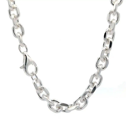 Silberkette Ankerkette diamantiert Halskette 5,0 mm massiv 925 Silber
