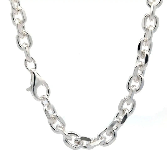 Silberkette Ankerkette diamantiert Halskette 5,0 mm massiv 925 Silber