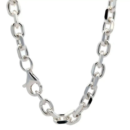 Silberkette Ankerkette diamantiert Halskette 5,7 mm massiv 925 Silber