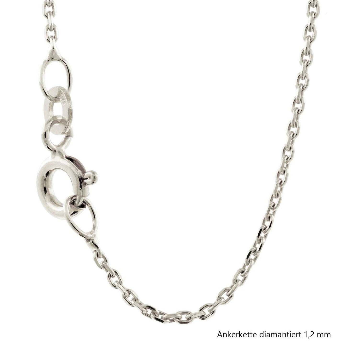 Silberkette Echt 925 Sterlingsilber Ankerkette diamantiert Silber Halskette - Damenkette und Herrenkette Made in Germany - Firma Holzenplotz - Silberketten - Goldketten.de