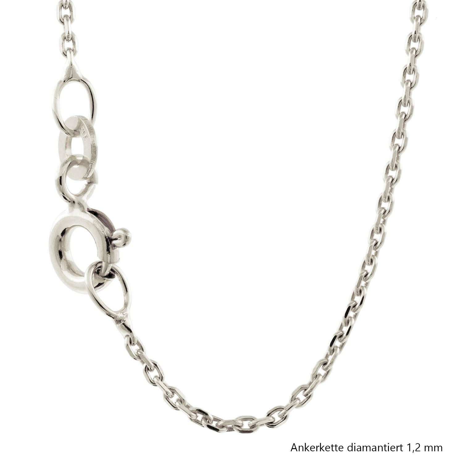 Silberkette Echt 925 Sterlingsilber Ankerkette diamantiert Silber Halskette - Damenkette und Herrenkette Made in Germany - Firma Holzenplotz - Silberketten - Goldketten.de