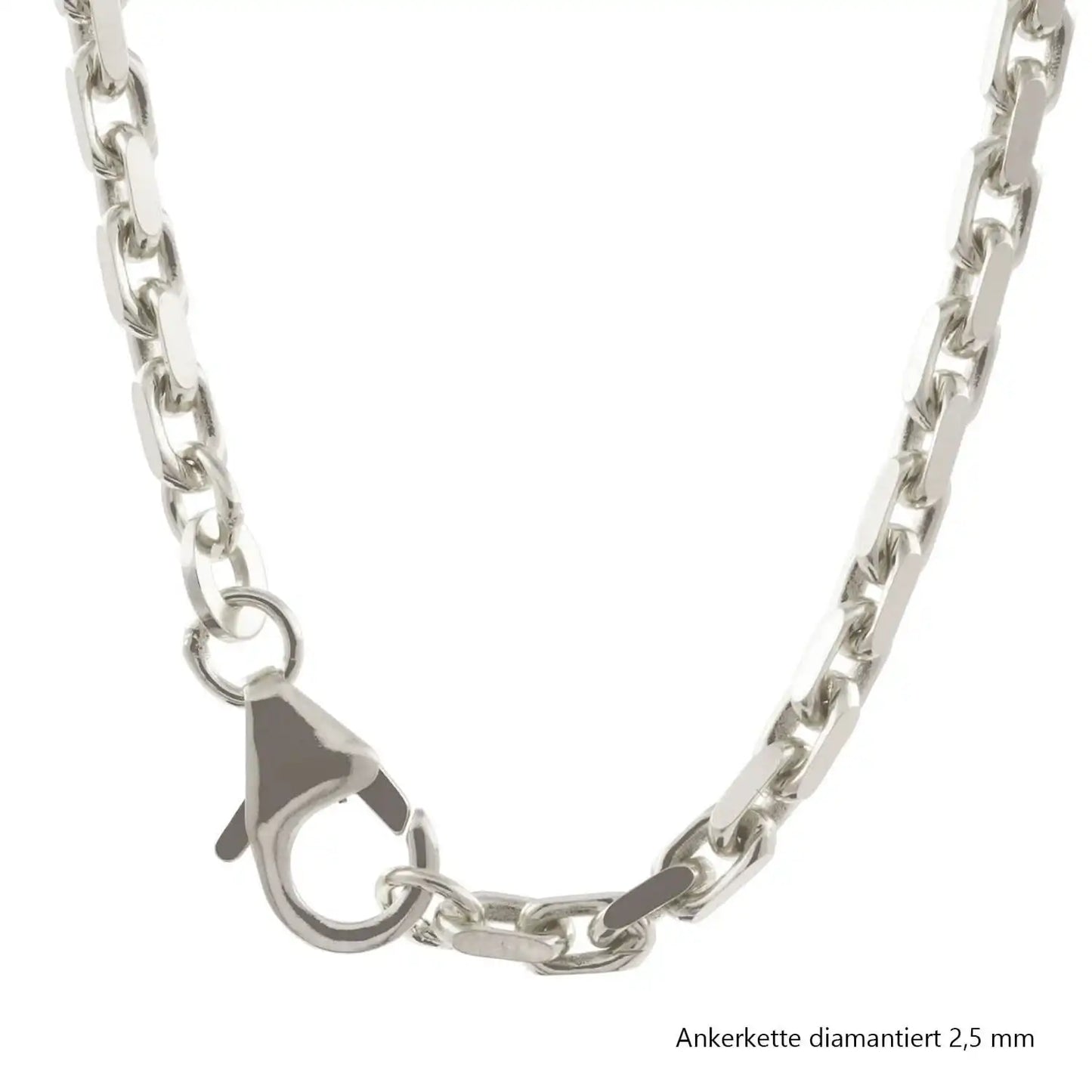 Silberkette Echt 925 Sterlingsilber Ankerkette diamantiert Silber Halskette - Damenkette und Herrenkette Made in Germany - Firma Holzenplotz - Silberketten - Goldketten.de