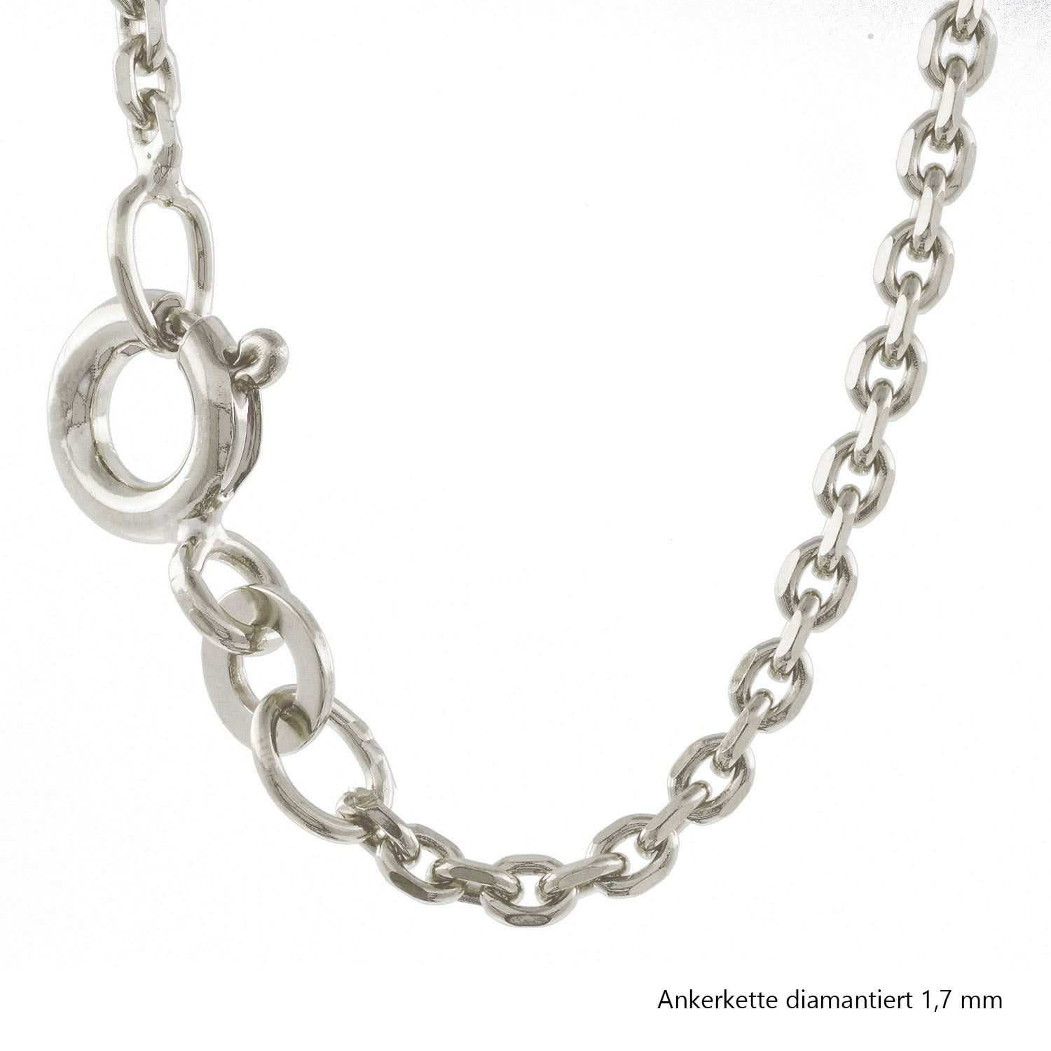 Silberkette Echt 925 Sterlingsilber Ankerkette diamantiert Silber Halskette - Damenkette und Herrenkette Made in Germany - Firma Holzenplotz - Silberketten - Goldketten.de