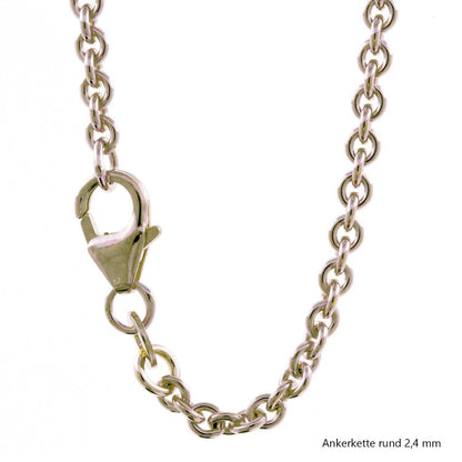 Silberkette Echt 925 Sterlingsilber Ankerkette rund Silber Halskette - Damenkette und Herrenkette Made in Germany - Firma Holzenplotz - Silberketten - Goldketten.de