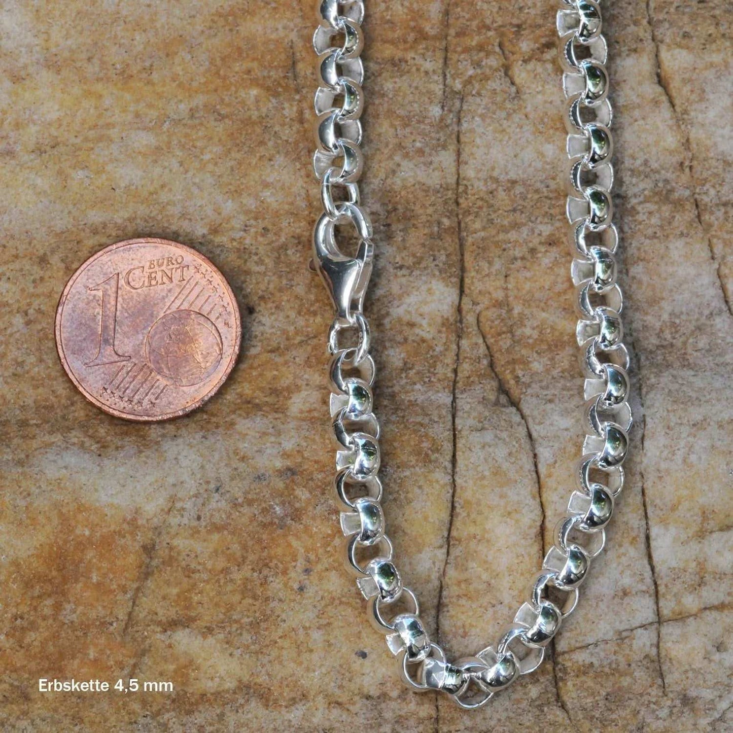 Silberkette Echt 925 Sterlingsilber Erbskette Silber Halskette - Damenkette und Herrenkette Made in Germany