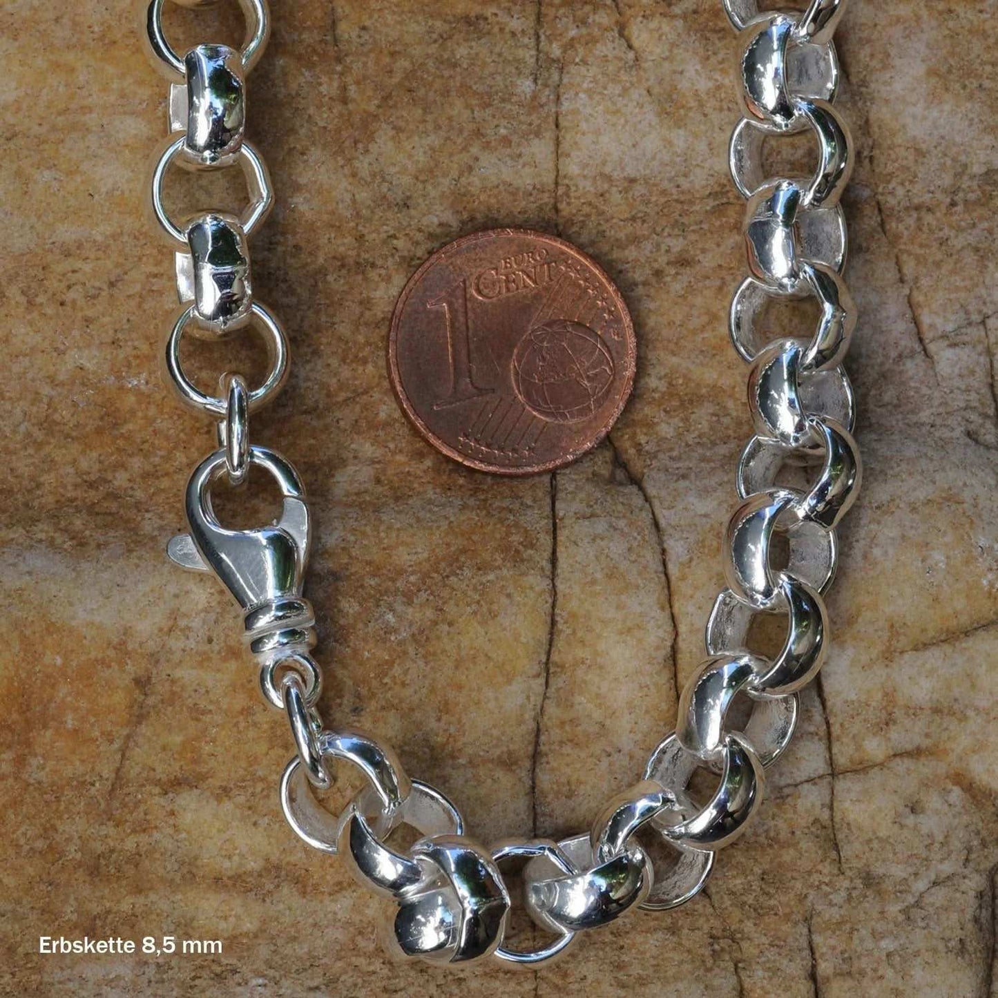 Silberkette Echt 925 Sterlingsilber Erbskette Silber Halskette - Damenkette und Herrenkette Made in Germany