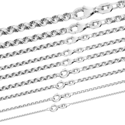 Silberkette Echt 925 Sterlingsilber Erbskette Silber Halskette - Damenkette und Herrenkette Made in Germany