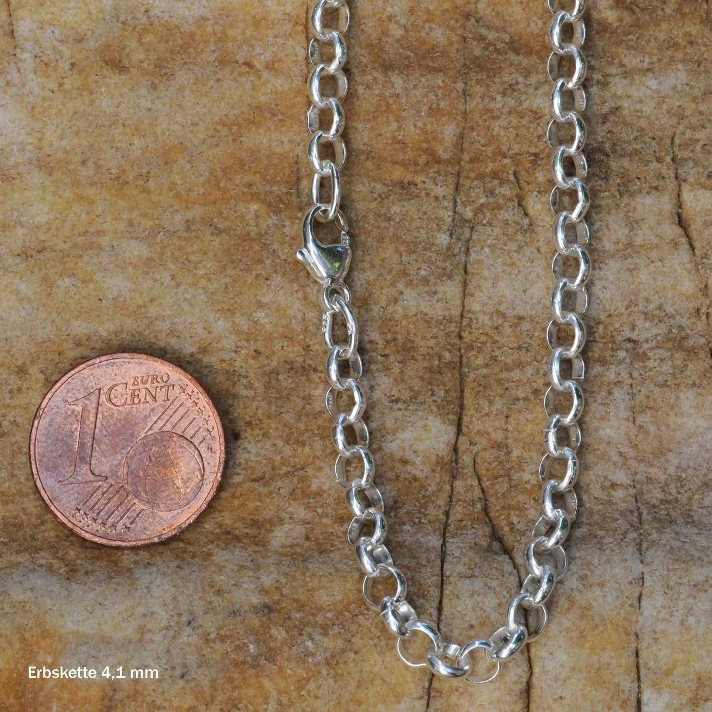 Silberkette Echt 925 Sterlingsilber Erbskette Silber Halskette - Damenkette und Herrenkette Made in Germany