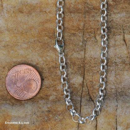 Silberkette Echt 925 Sterlingsilber Erbskette Silber Halskette - Damenkette und Herrenkette Made in Germany