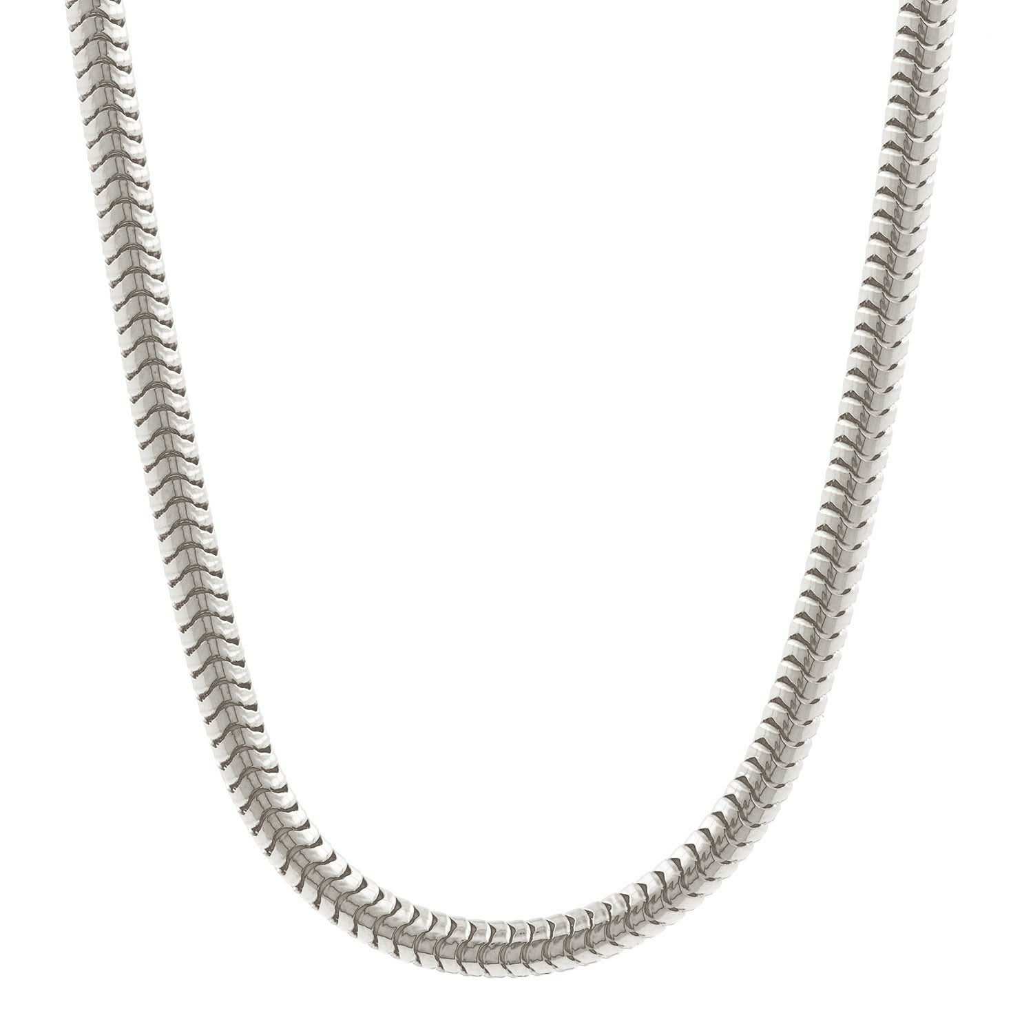 Silberkette Echt 925 Sterlingsilber Schlangenkette rund Silber Halskette - Damenkette Made in Germany - Firma Holzenplotz - Silberketten - Goldketten.de