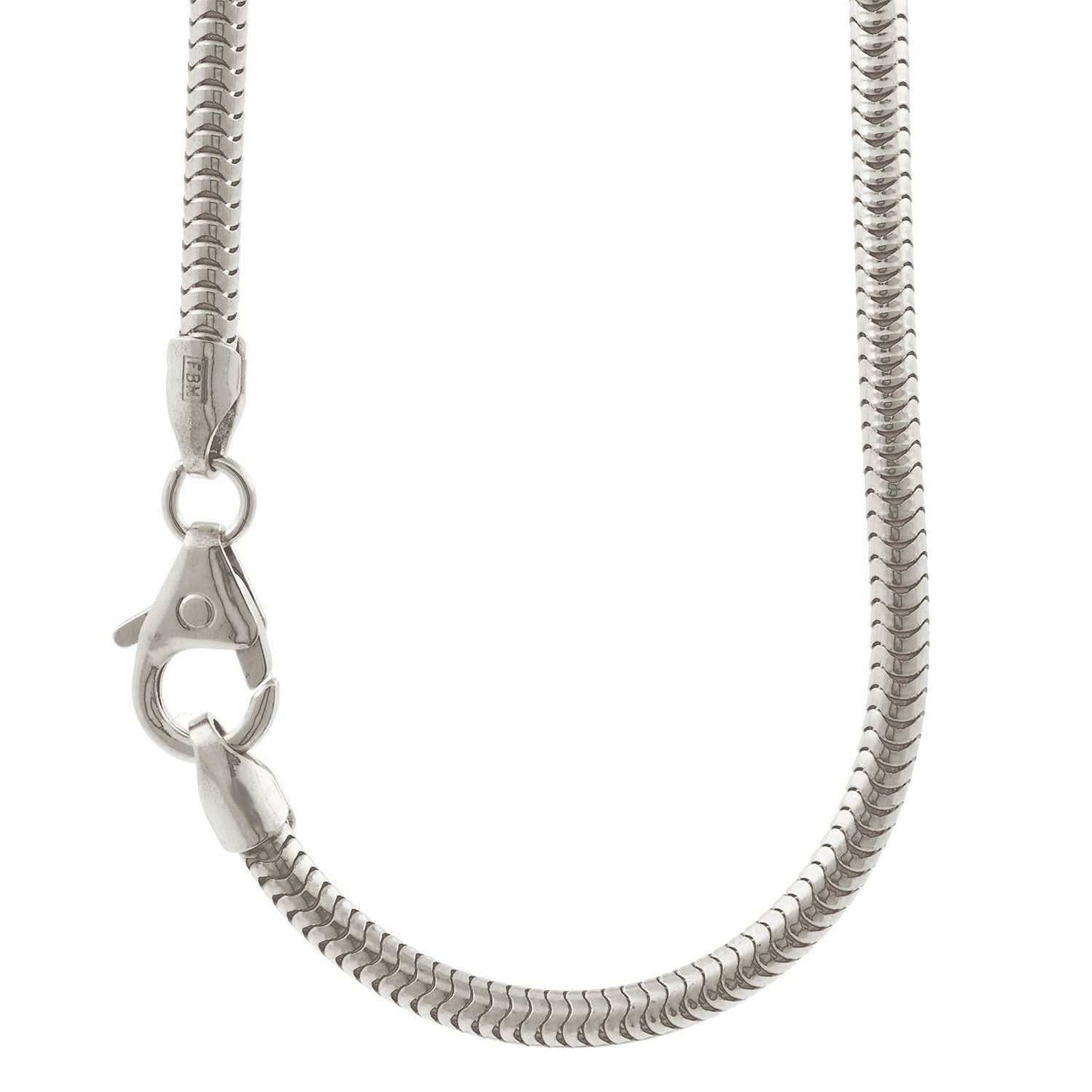 Silberkette Echt 925 Sterlingsilber Schlangenkette rund Silber Halskette - Damenkette Made in Germany - Firma Holzenplotz - Silberketten - Goldketten.de