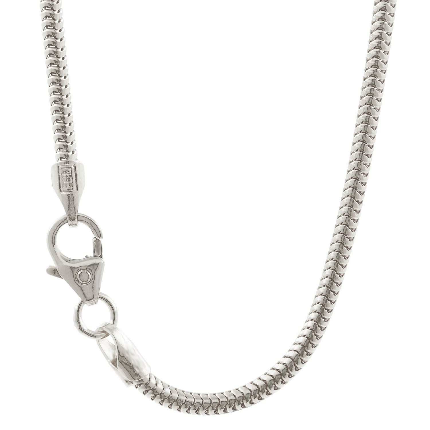 Silberkette Echt 925 Sterlingsilber Schlangenkette rund Silber Halskette - Damenkette Made in Germany - Firma Holzenplotz - Silberketten - Goldketten.de