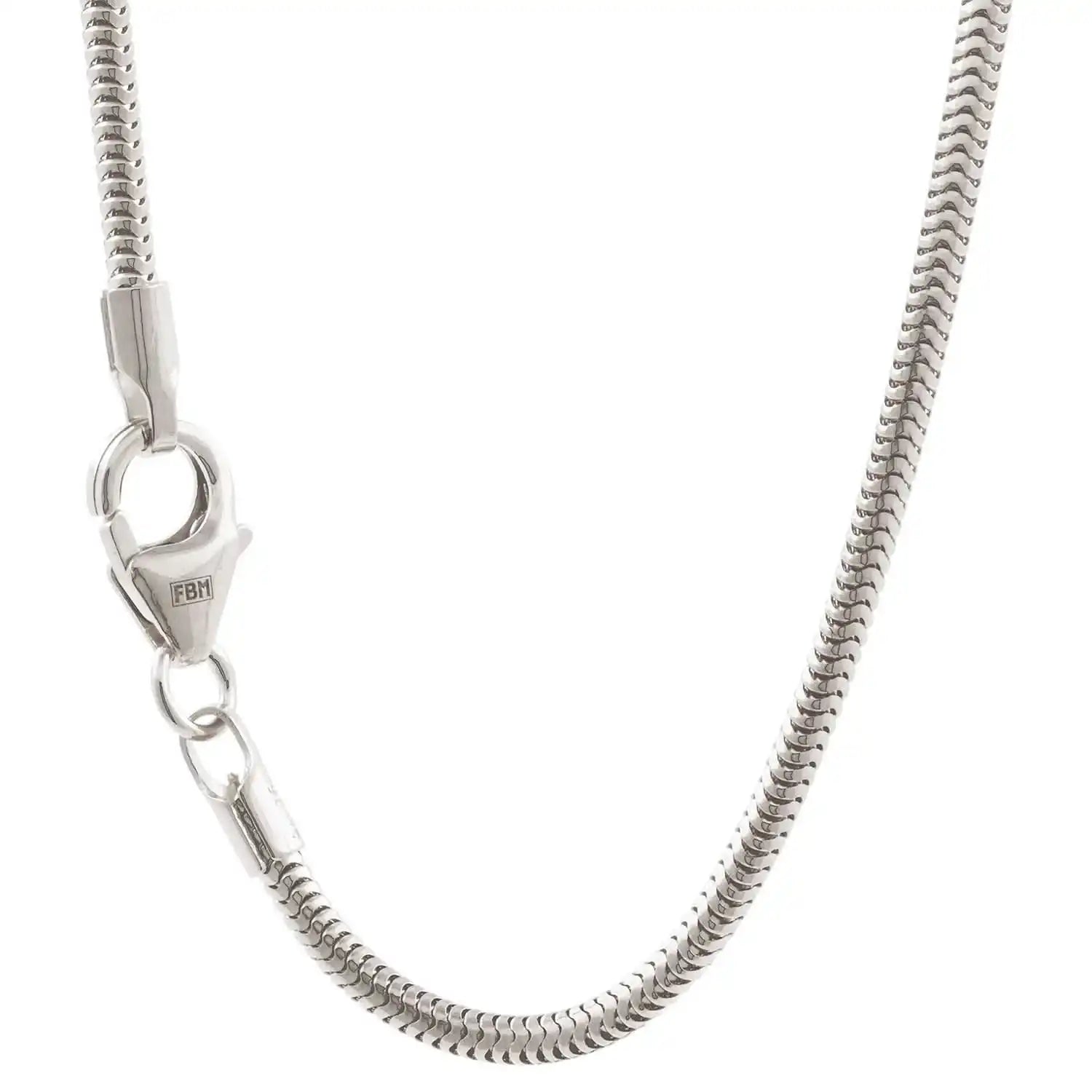 Silberkette Echt 925 Sterlingsilber Schlangenkette rund Silber Halskette - Damenkette Made in Germany - Firma Holzenplotz - Silberketten - Goldketten.de