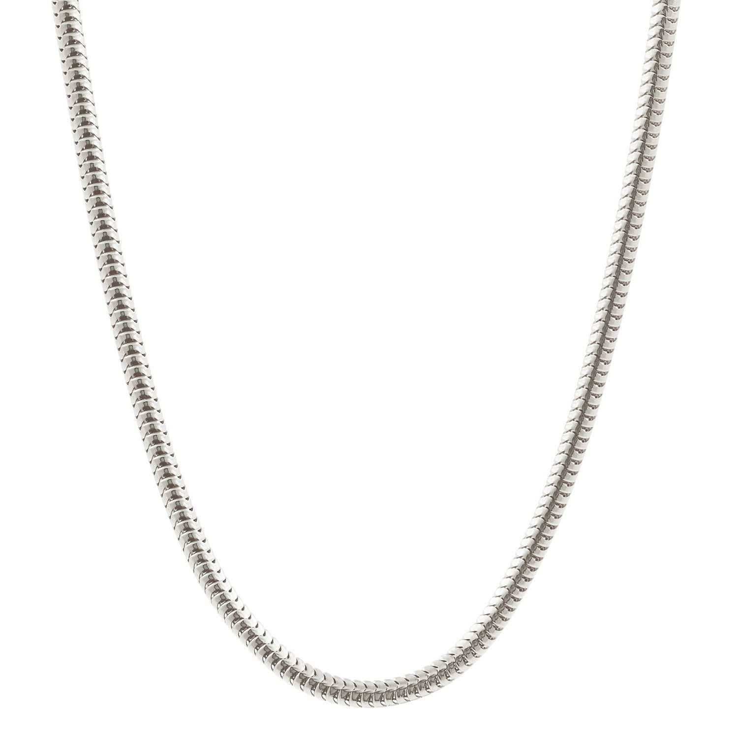 Silberkette Echt 925 Sterlingsilber Schlangenkette rund Silber Halskette - Damenkette Made in Germany - Firma Holzenplotz - Silberketten - Goldketten.de