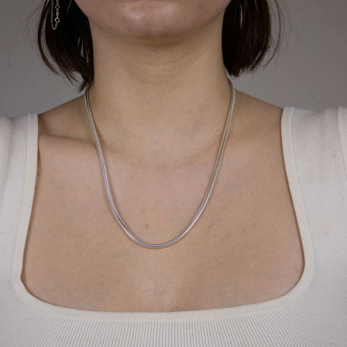 Silberkette Echt 925 Sterlingsilber Schlangenkette rund Silber Halskette - Damenkette Made in Germany - Firma Holzenplotz - Silberketten - Goldketten.de