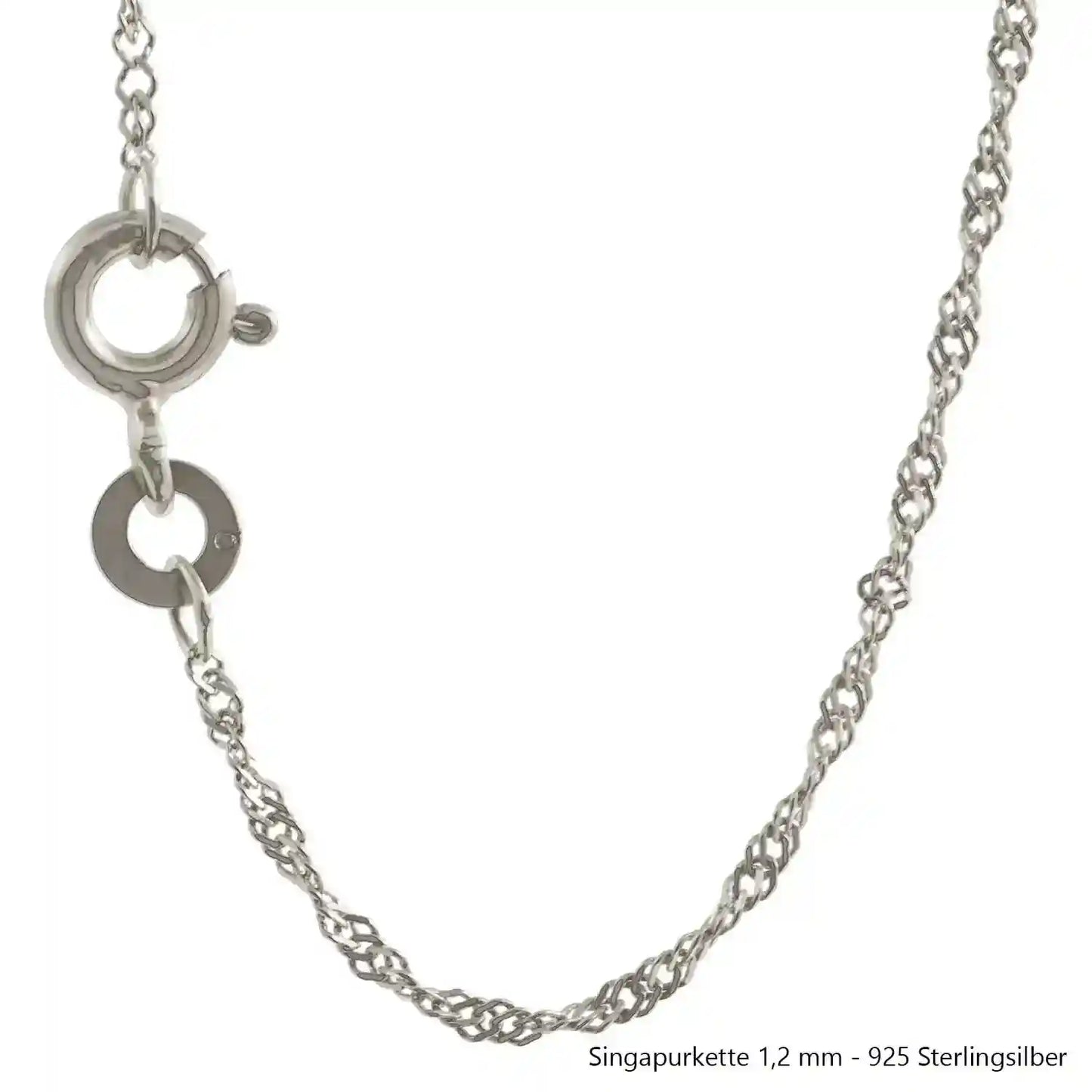 Silberkette Echt 925 Sterlingsilber Singapurkette Silber Halskette - Damenkette Made in Germany