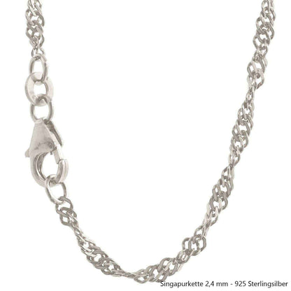 Silberkette Echt 925 Sterlingsilber Singapurkette Silber Halskette - Damenkette Made in Germany