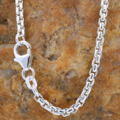 Silberkette Echt 925 Sterlingsilber Venezianerkette Silber Halskette - Damenkette und Herrenkette Made in Germany