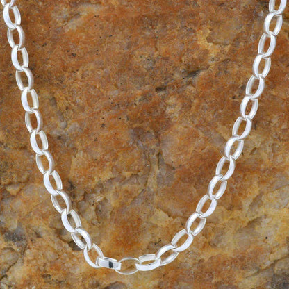 2,4 mm 45 cm Silber Halskette Erbskette massiv 925 Sterlingsilber hochwertige Silberkette 3,7 g