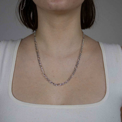 Silberkette Figarokette Breite 5,1mm - 925 Silber