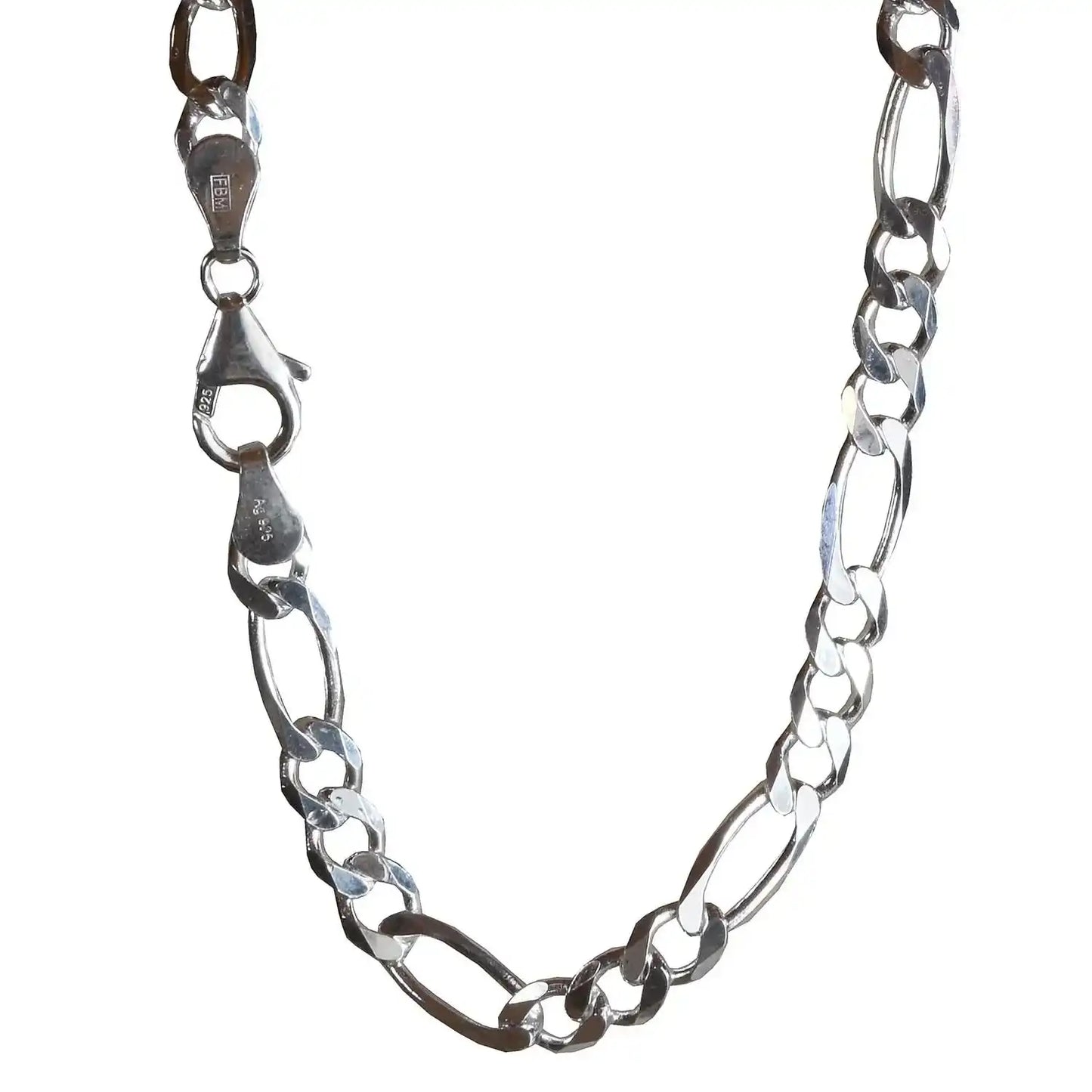Silberkette Figarokette Breite 5,1mm - 925 Silber
