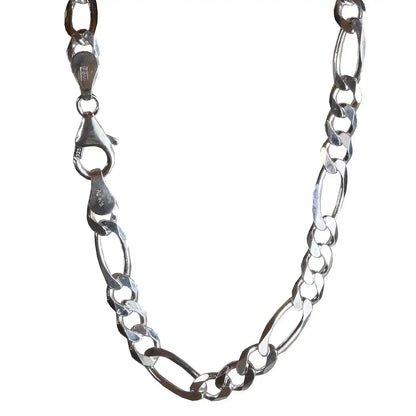 Silberkette Figarokette Breite 5,1mm - 925 Silber