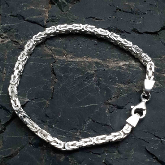 Silberkette Königskette Länge 19cm - Breite 3,0mm - 925 Silber - Firma Holzenplotz - Silberketten - Goldketten.de
