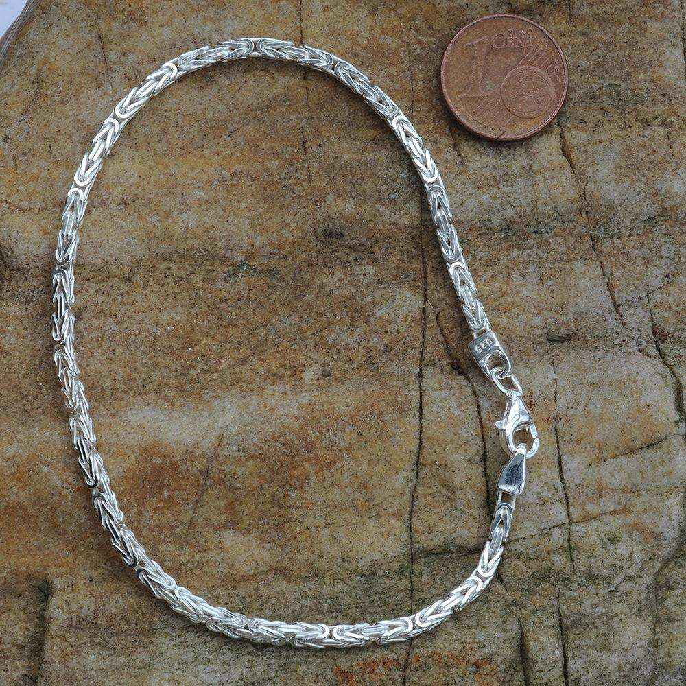 Silberkette Königskette Länge 21cm - Breite 2,4mm - 925 Silber - Firma Holzenplotz - Silberketten-Goldketten.de 