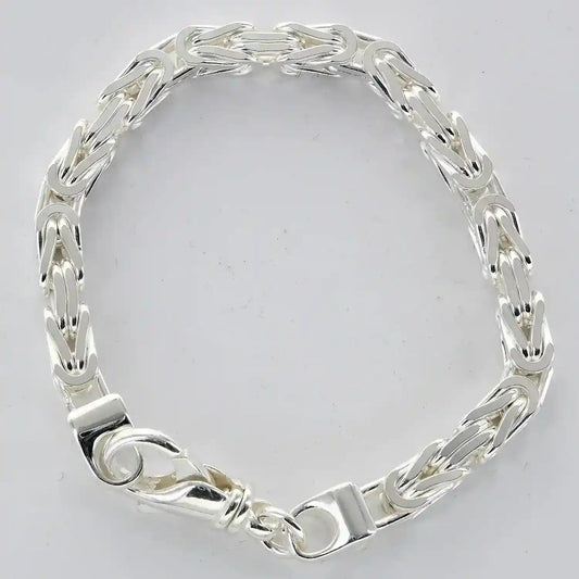Silberkette Königskette Länge 21cm - Breite 6,1mm - 925 Silber - Firma Holzenplotz - Silberketten-Goldketten.de 
