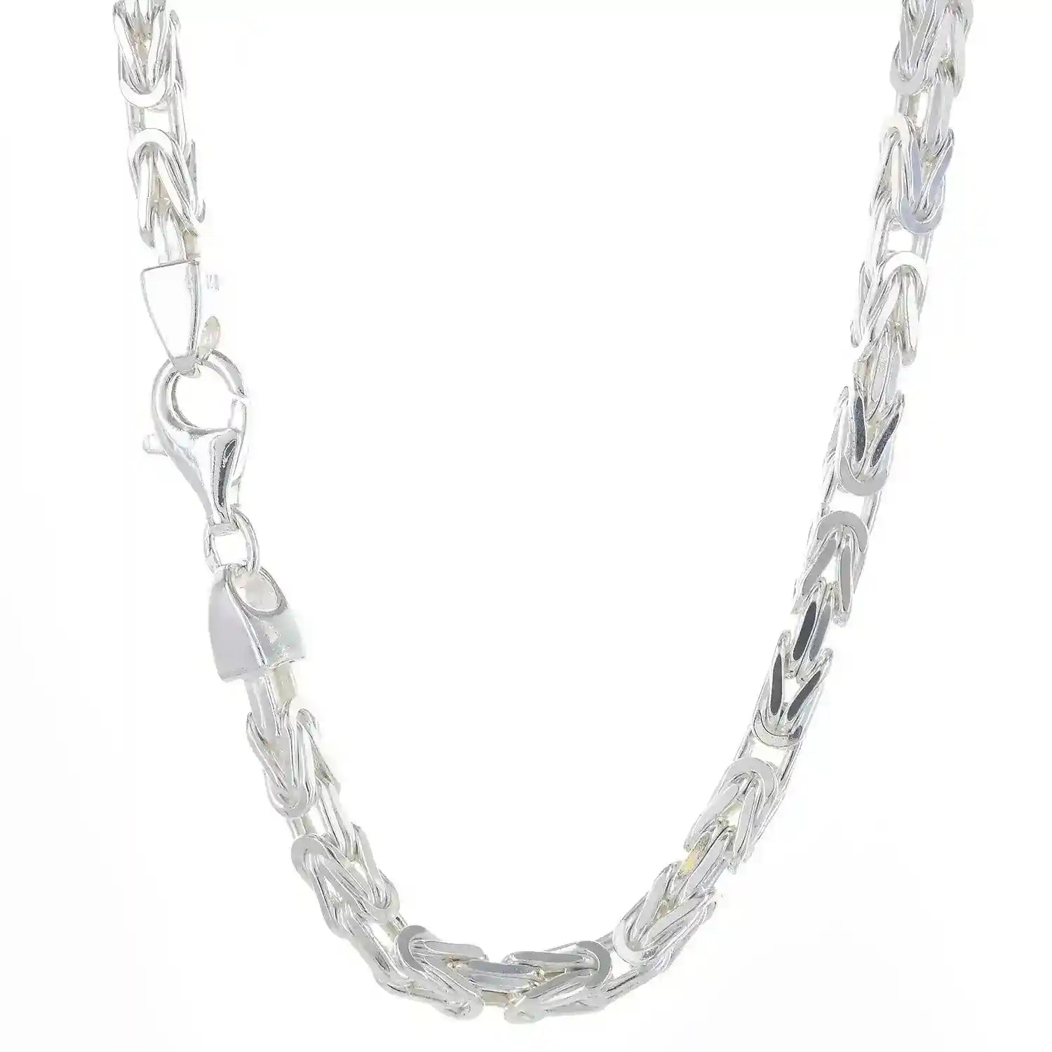 Silberkette Königskette Länge 65cm - Breite 3,9mm - 925 Silber - Firma Holzenplotz - Silberketten-Goldketten.de 